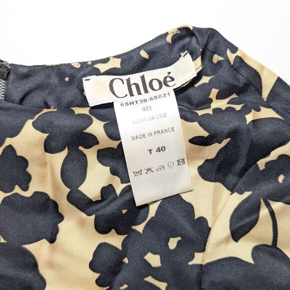 Chloe 100% Silk Floral Print Blouse - Picture 12 of 14